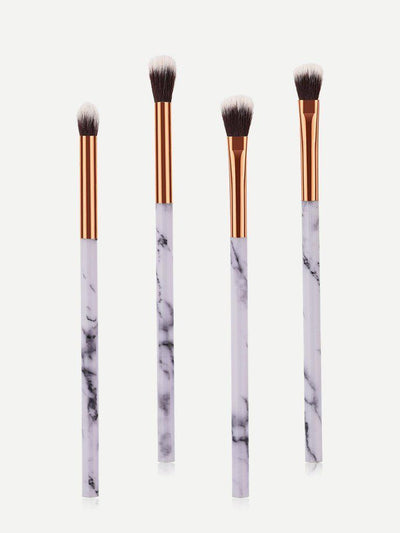 Marble Handle Makeup Brush 4pcs-makeup-Des Mess