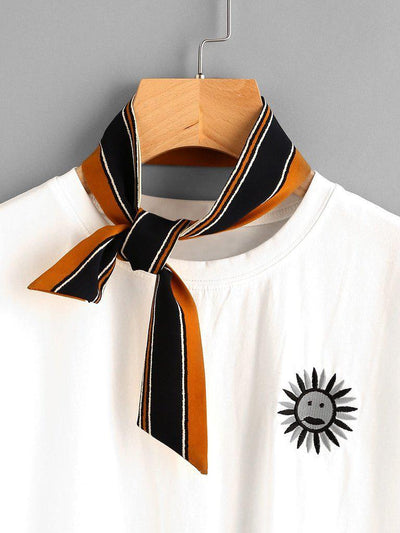 Block Striped Twilly Scarf-accessories-Des Mess