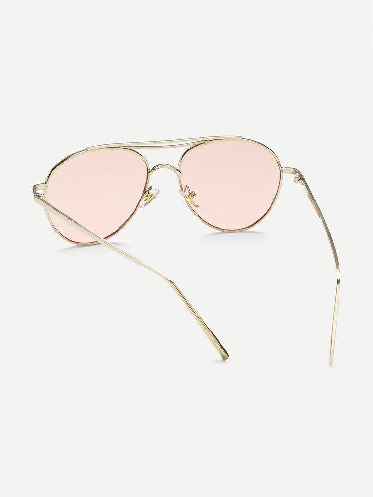 Contrast Top Bar Aviator Sunglasses-accessories-Des Mess