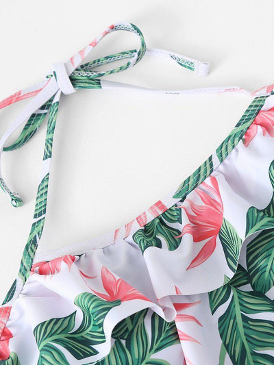 Jungle Print High Waist Bikini Set--Des Mess