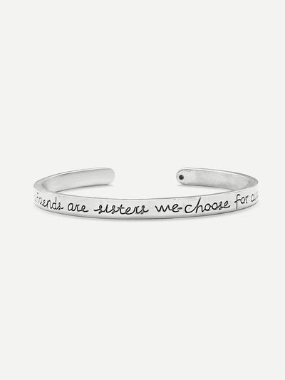 Letter Detail Cuff Bracelet--Des Mess