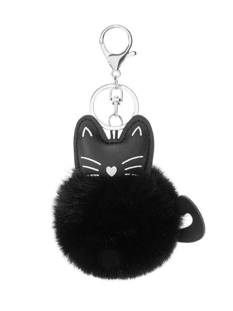 Cat Detail Pom Pom Keychain-others-Des Mess