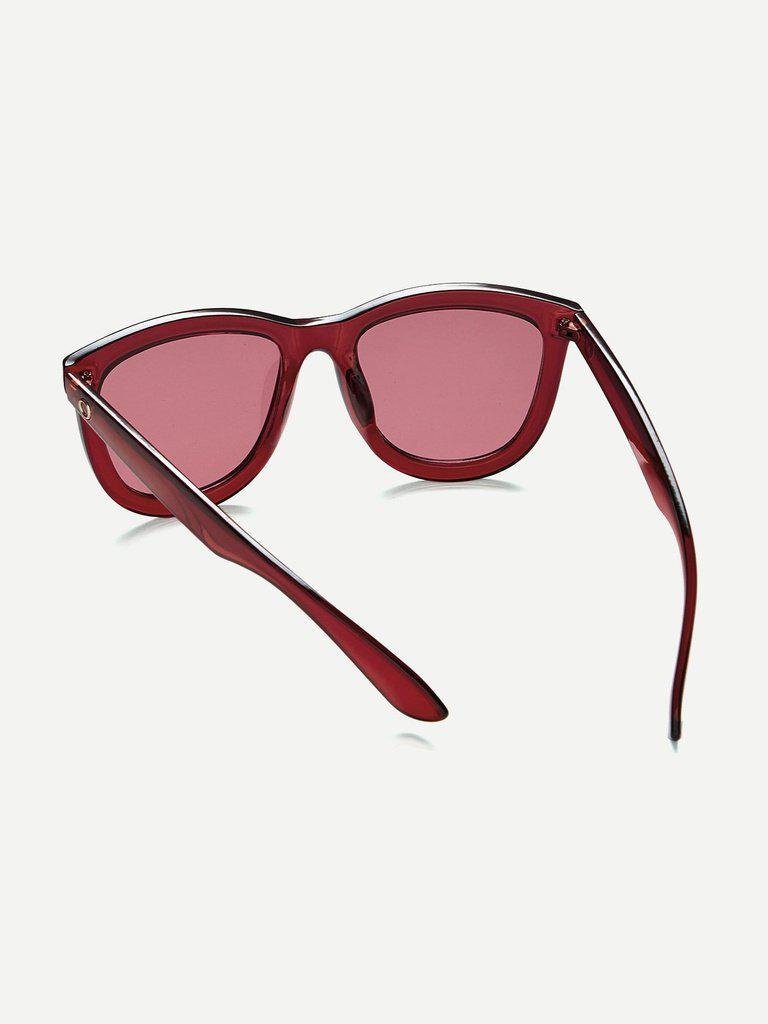 Metal Ring Detail Mirror Lens Sunglasses-accessories-Des Mess