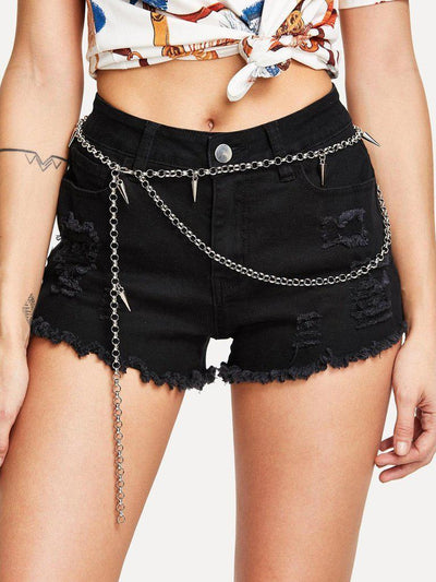 Metal Cone Decorated Waist Chain-accessories-Des Mess
