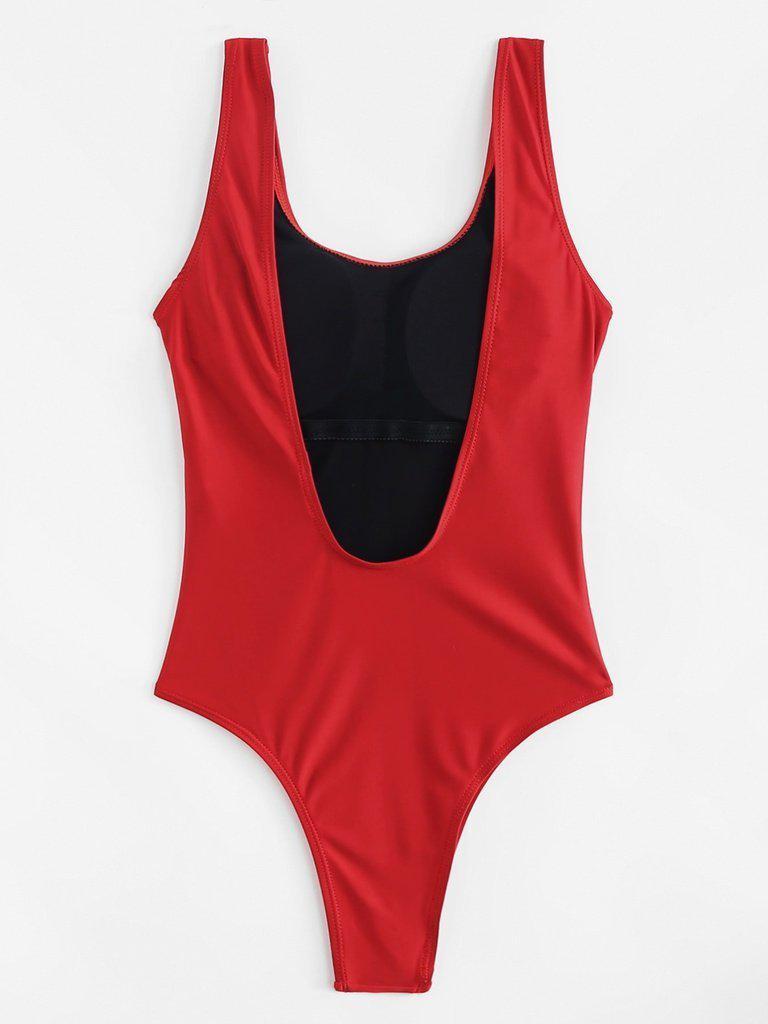 Square Neck One-Piece Swimwear-swimwear-Des Mess