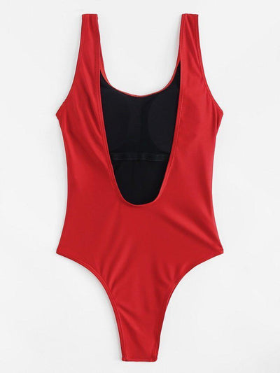 Square Neck One-Piece Swimwear-swimwear-Des Mess