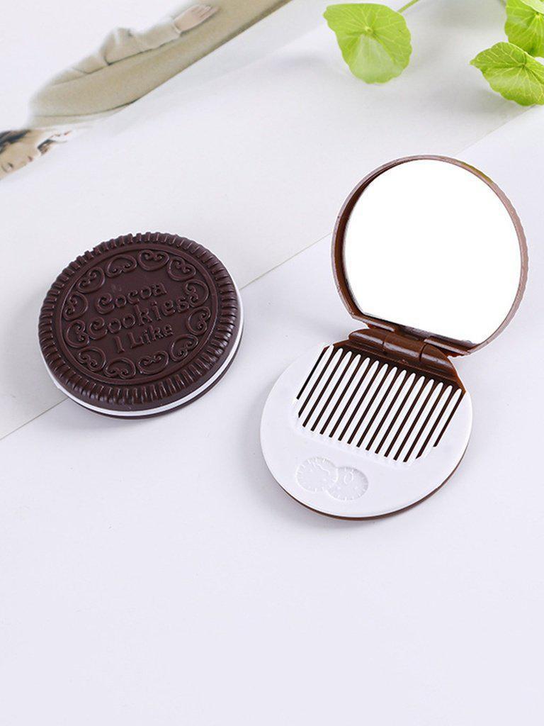 Circle Fold Mirror With Comb-makeup-Des Mess