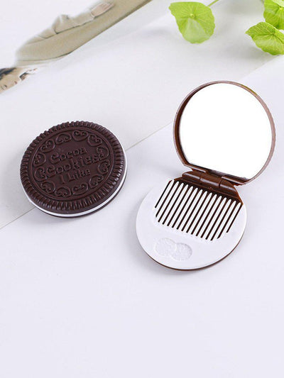 Circle Fold Mirror With Comb-makeup-Des Mess