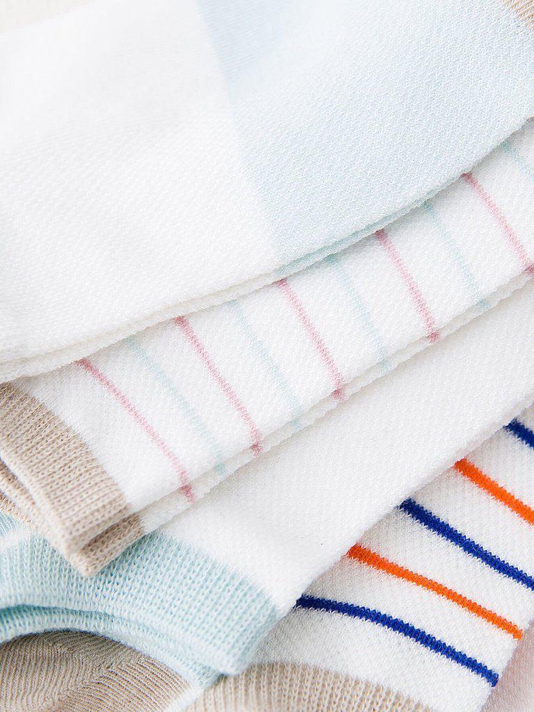 Striped Design Invisible Socks 5Pairs-accessories-Des Mess