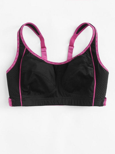 Contrast Piping Sports Bra-sportswear-Des Mess