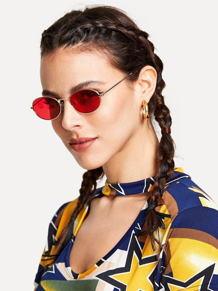Tinted Oval Sunglasses-accessories-Des Mess
