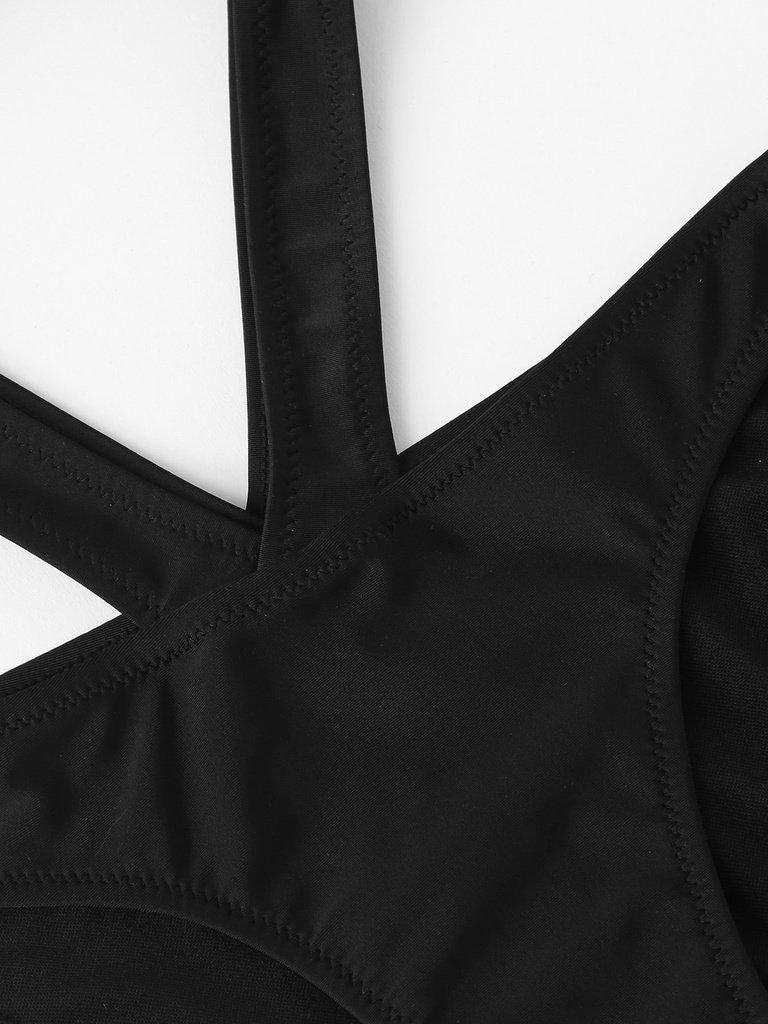 Strappy Push Up Bikini Set-swimwear-Des Mess