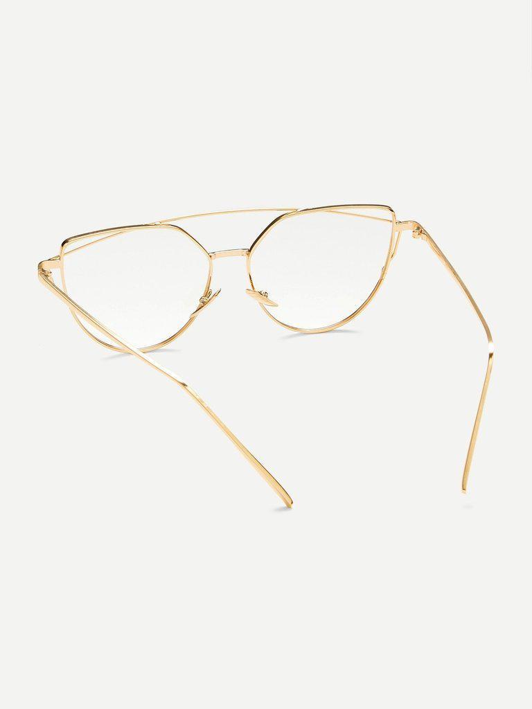Metal Frame Cat Eye Glasses-accessories-Des Mess