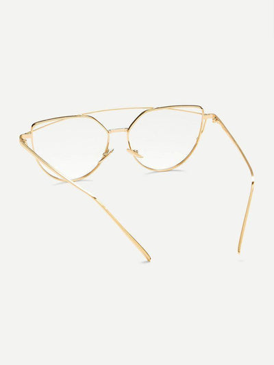 Metal Frame Cat Eye Glasses-accessories-Des Mess