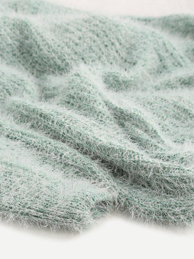 Fuzzy Chunky Knit Sweater-outerwear-Des Mess