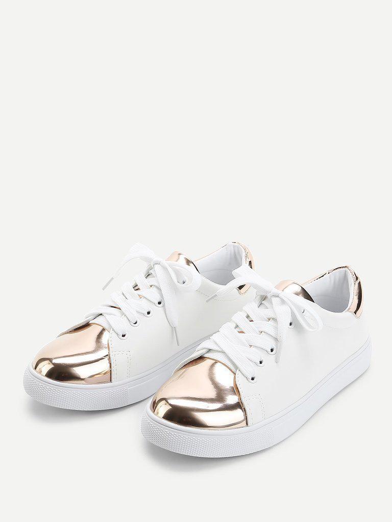 Two Tone Round Toe Sneakers-shoes-Des Mess