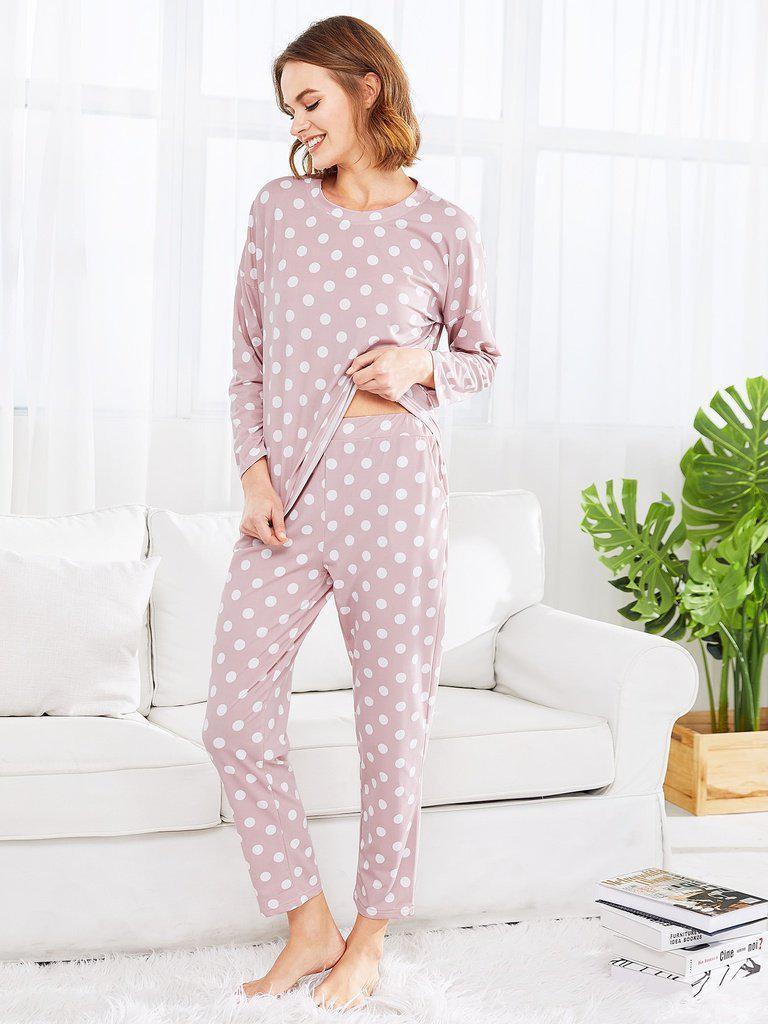 Polka Dot PJ Set-loungewear-Des Mess