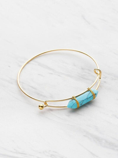Random Stone Adjustable Bangle-jewelry-Des Mess