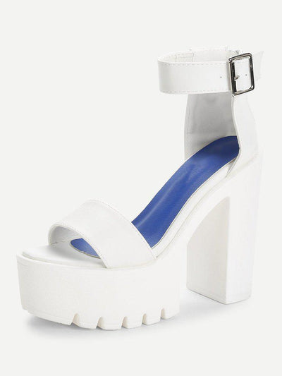 Peep Toe Ankle Strap Platform Heels-shoes-Des Mess