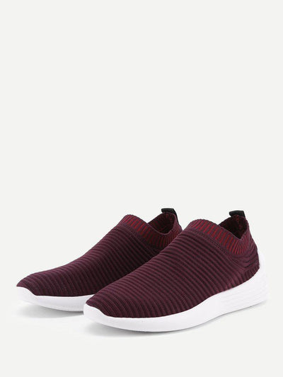 Knit Design Low Top Sneakers-shoes-Des Mess