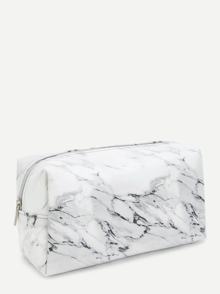 Marble Pattern Makeup Bag-makeup-Des Mess