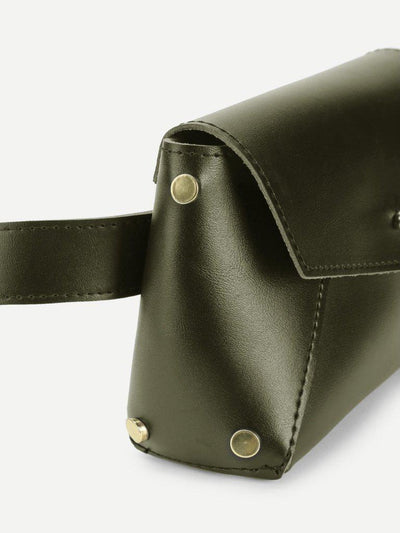 Flap Bum Bag With Adjustable Strap-accessories-Des Mess