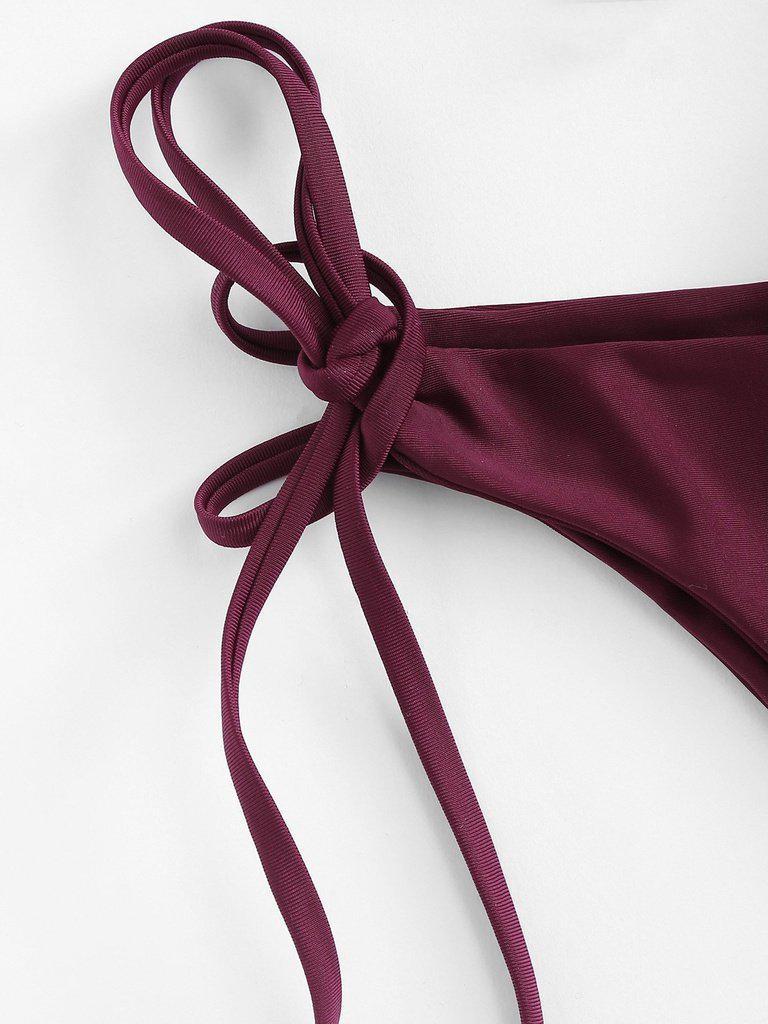Self Tie Halterneck Strappy Bikini Set-swimwear-Des Mess