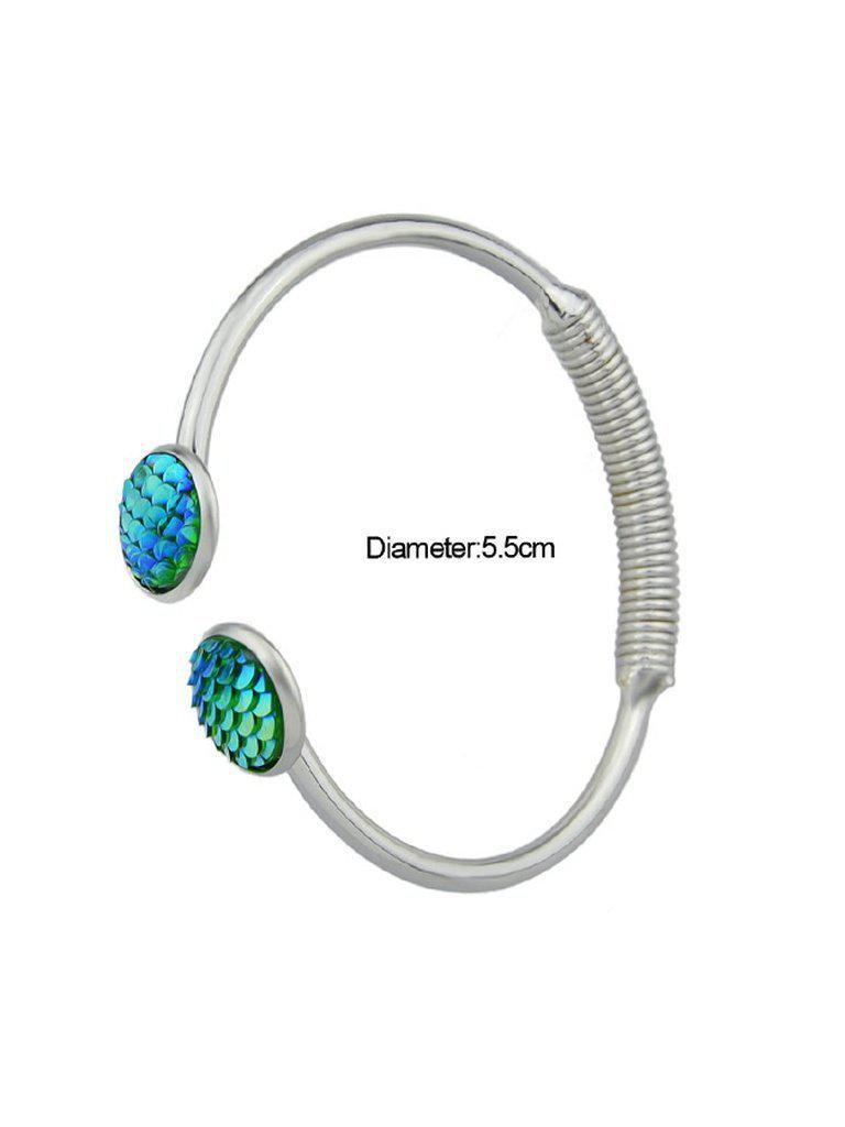Green Mermaid Scales Love Bracelets--Des Mess