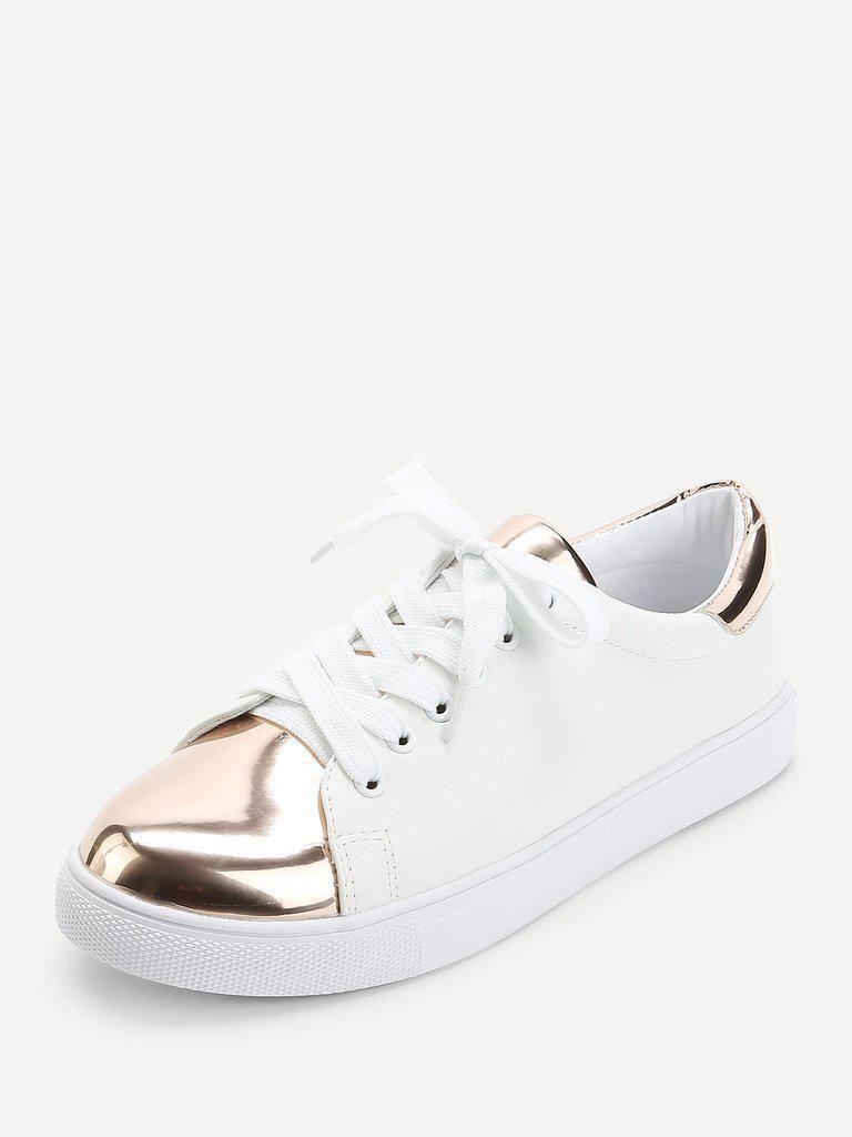 Two Tone Round Toe Sneakers-shoes-Des Mess