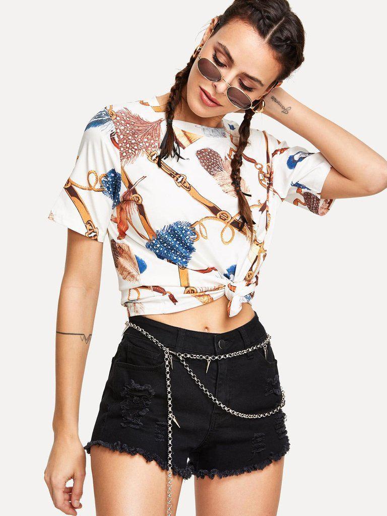 Metal Cone Decorated Waist Chain-accessories-Des Mess