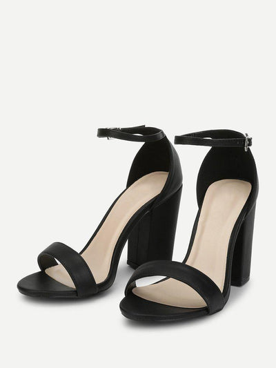 Two Part Ankle Strap Chunky Heels-shoes-Des Mess