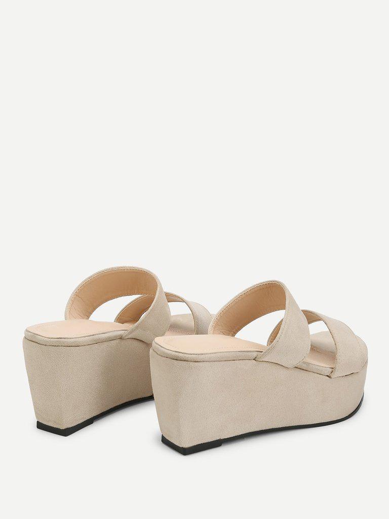 Two Part Slip On Platform Wedges-shoes-Des Mess