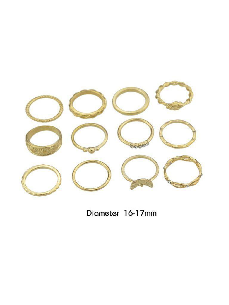 12Pcs/Set Knuckle Ring Set-jewelry-Des Mess