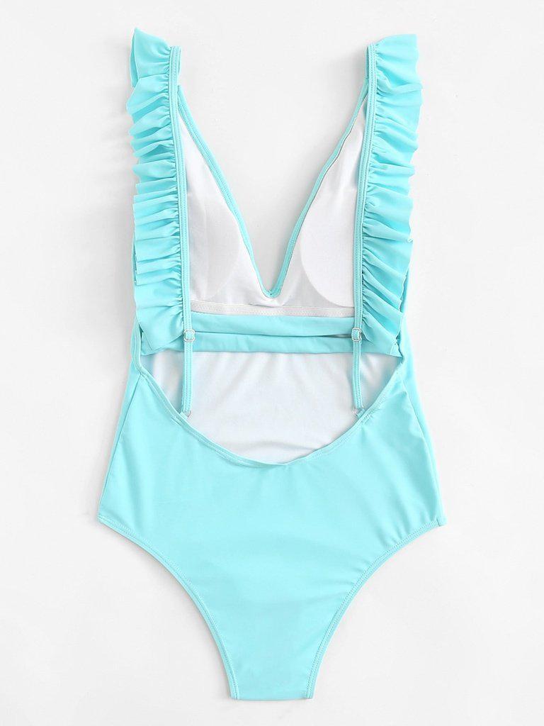 Open Back Ruffle Swimsuit-swimwear-Des Mess