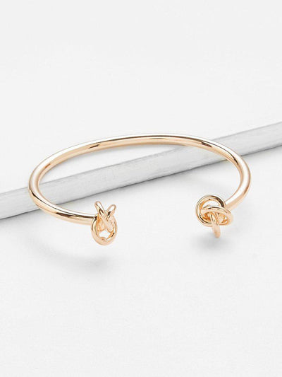 Knot Detail Cuff Bangle-jewelry-Des Mess