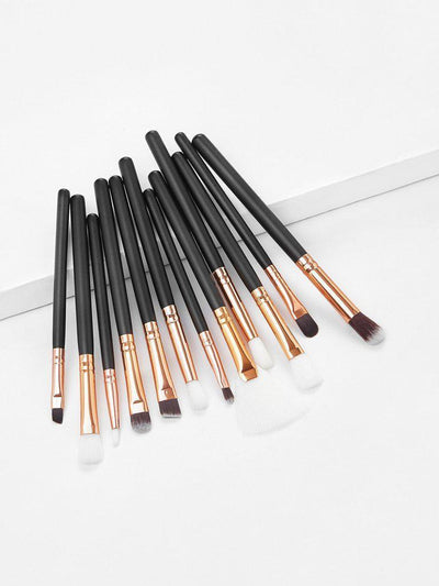 Black And Gold Eyeshadow Brush 12PCS--Des Mess