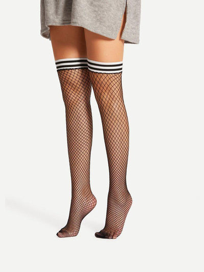 Over The Knee Fishnet Socks-accessories-Des Mess