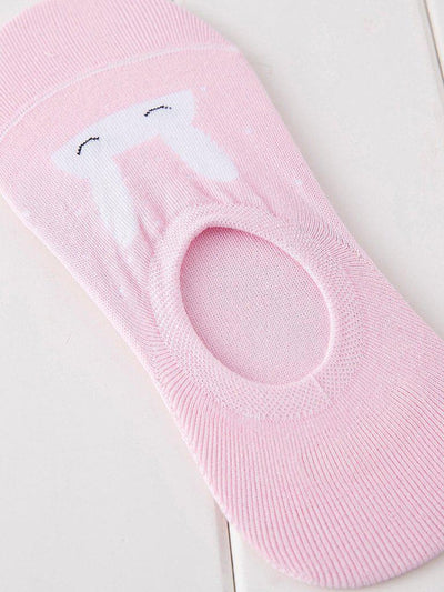Rabbit Pattern Invisible Socks 5Pairs-accessories-Des Mess