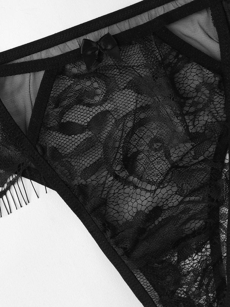 Eyelash Lace Lingerie Set-lingerie-Des Mess