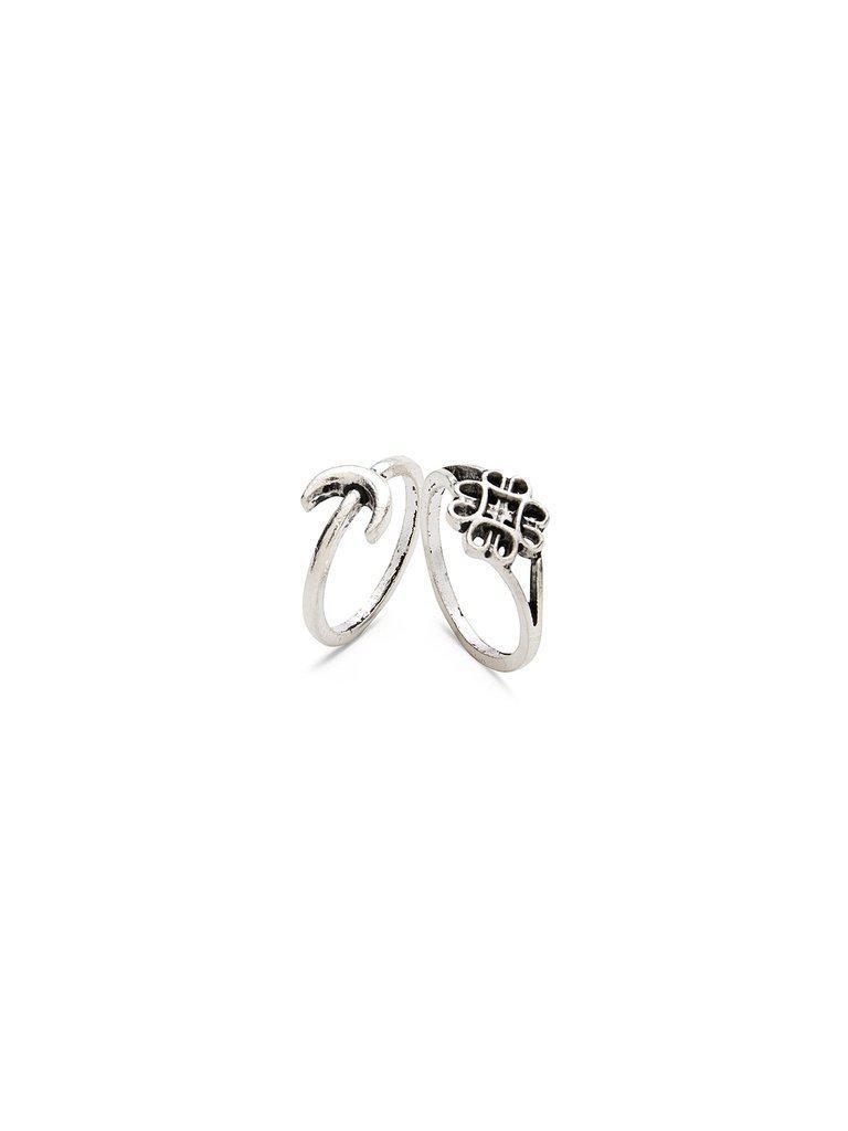 Crown And Flower Design Ring Set 13pcs-jewelry-Des Mess