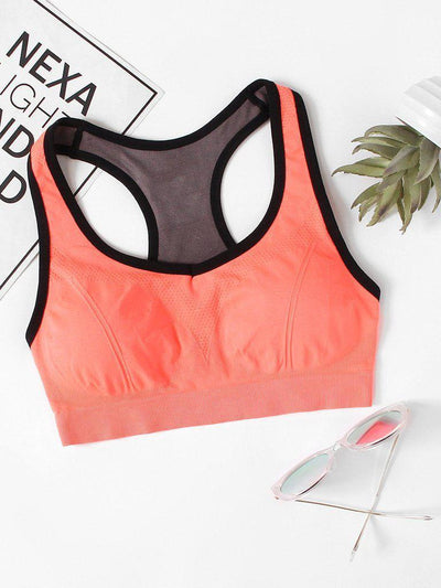 Racerback Cut Out Sports Bra-sportswear-Des Mess