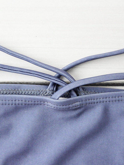Halter Wrap Bikini Set--Des Mess