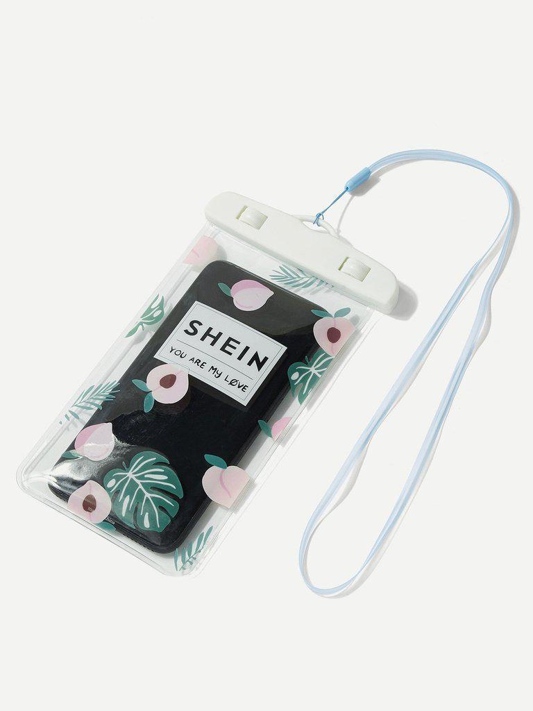 Peach Print Waterproof Pouch Bag-others-Des Mess