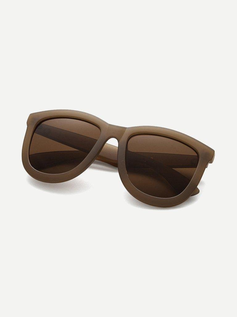 Metal Ring Detail Mirror Lens Sunglasses-accessories-Des Mess