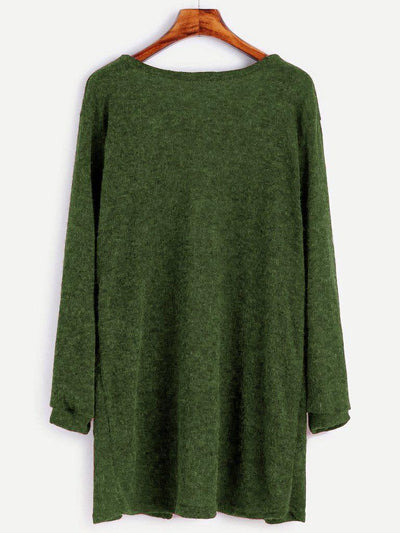 Open Front Sweater With Pockets-outerwear-Des Mess