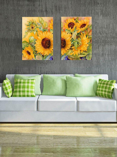 Sunflower Print Cloth Art 2pcs-others-Des Mess