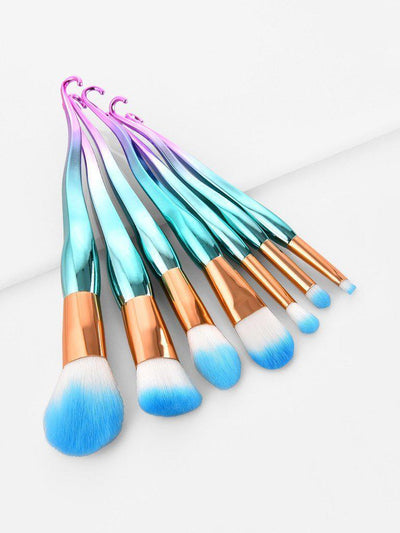 Ombre Hook Handle Makeup Brush 7pcs--Des Mess