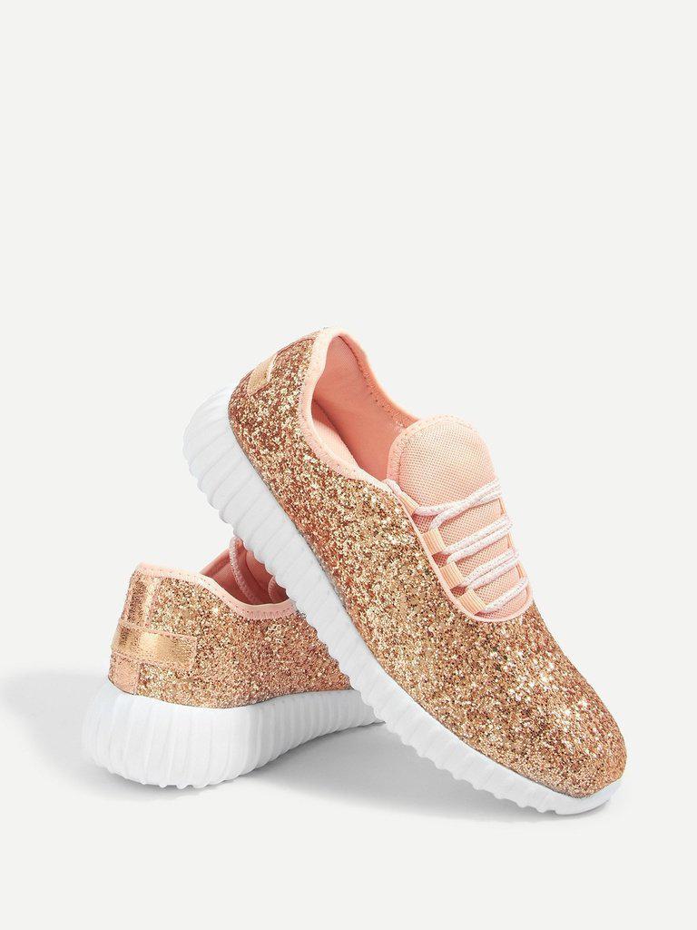 Glitter Lace Up Trainers-shoes-Des Mess