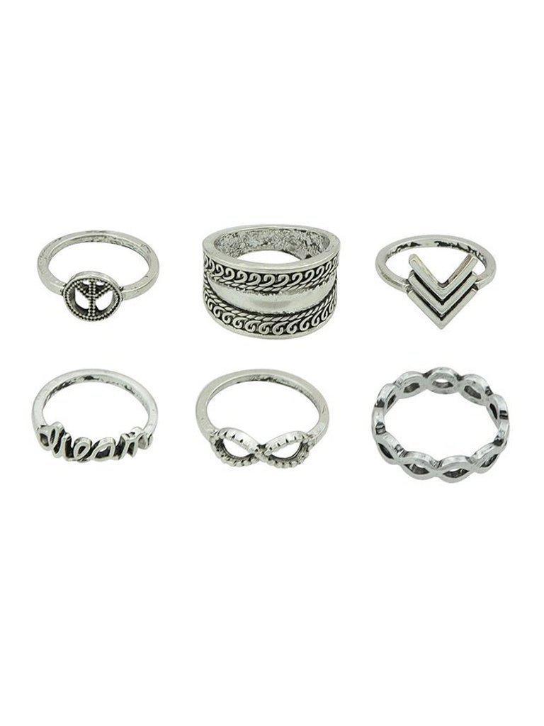Vintage Carved Ring Set-jewelry-Des Mess