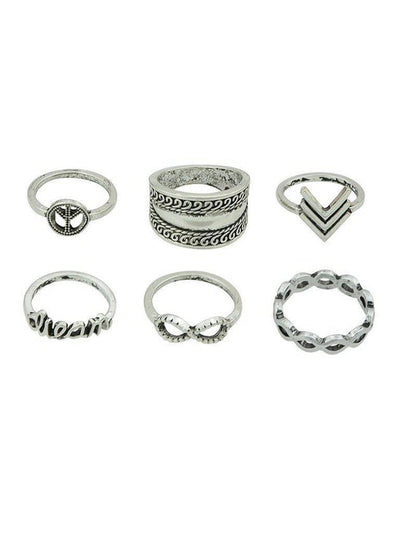 Vintage Carved Ring Set-jewelry-Des Mess